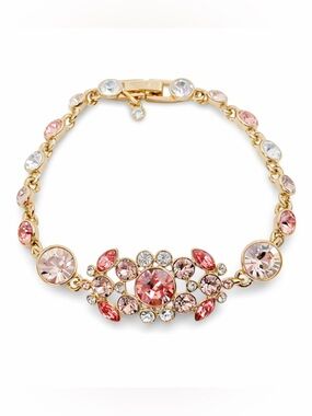 Givenchy Stunning Gold and Pink Crystal Bracelet.